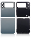 Replacement Top & Bottom Back Cover Glass With Camera Lens Compatible with Samsung Galaxy Z Flip 3 5G (Aftermarket Plus) (Green)