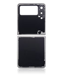 Replacement Top & Bottom Back Cover Glass With Camera Lens Compatible with Samsung Galaxy Z Flip 3 5G (Aftermarket Plus) (Green)
