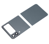 Replacement Top & Bottom Back Cover Glass With Camera Lens Compatible with Samsung Galaxy Z Flip 3 5G (Aftermarket Plus) (Green)