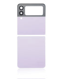 Replacement Top & Bottom Back Cover Glass With Camera Lens Compatible with Samsung Galaxy Z Flip 3 5G (Aftermarket Plus) (Lavender)