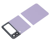 Replacement Top & Bottom Back Cover Glass With Camera Lens Compatible with Samsung Galaxy Z Flip 3 5G (Aftermarket Plus) (Lavender)