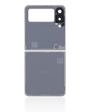 Replacement Top & Bottom Back Cover Glass With Camera Lens Compatible with Samsung Galaxy Z Flip 3 5G (Aftermarket Plus) (Cream)