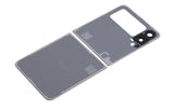 Replacement Top & Bottom Back Cover Glass With Camera Lens Compatible with Samsung Galaxy Z Flip 3 5G (Aftermarket Plus) (Cream)
