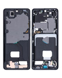Replacement Mid-Frame Housing Compatible with Samsung Galaxy S21 Ultra (Phantom Black)