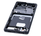 Replacement Mid-Frame Housing Compatible with Samsung Galaxy S21 Ultra (Phantom Black)
