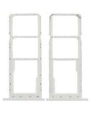 Replacement Dual Sim Card Tray Compatible with Samsung Galaxy A03S (A037F / 2021) (White)