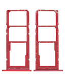 Replacement Dual Sim Card Tray Compatible with Samsung Galaxy A03S (A037F / 2021) (Red)