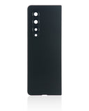 Replacement Back Cover Glass With Camera Lens Compatible with Samsung Galaxy Z Fold 3 5G (Premium) (Phantom Black)