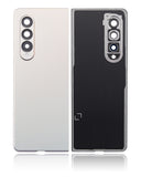 Replacement Back Cover Glass With Camera Lens Compatible with Samsung Galaxy Z Fold 3 5G (Premium) (Phantom Silver)