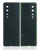 Replacement Back Cover Glass With Camera Lens Compatible with Samsung Galaxy Z Fold 3 5G (Premium) (Phantom Green)