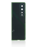 Replacement Back Cover Glass With Camera Lens Compatible with Samsung Galaxy Z Fold 3 5G (Premium) (Phantom Green)