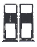 Replacement Single Sim Card Tray Compatible with Alcatel 3C (5026 / 2018) (Black)