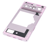 Replacement Mid-Frame Housing Compatible with Google Pixel 6 Pro (Rose Quartz)