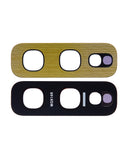 Replacement Back Camera Lens (Glass Only) With Adhesive Compatible with Samsung Galaxy S10E (Yellow)