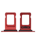 Replacement Dual Sim Card Tray Compatible with Apple iPhone XR (Red)