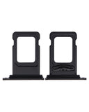 Replacement Dual Sim Card Tray Compatible with Apple iPhone XR (Black)