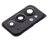 Replacement Back Camera Lens With Cover Bezel Ring Compatible with OnePlus 9RT 5G (Hacker Black)