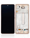 Replacement OLED Assembly With Frame Compatible with Samsung Galaxy A53 5G ( A536 / 2022) (Refurbished) (Peach)