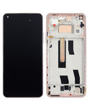Replacement OLED Assembly With Frame Compatible with Xiaomi Mi 11 Lite (Aftermarket Plus) (Peach Pink)