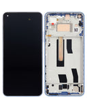 Replacement OLED Assembly With Frame Compatible with Xiaomi Mi 11 Lite (Aftermarket Plus) (Bubblegum Blue)