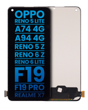 Replacement LCD Assembly Without Frame Compatible with OPPO Reno 5 Lite / A74 4G / A94 4G / Reno 5 Z / Reno 6 Z / Reno 6 Lite / F19 / F19 Pro / F19S / Realme X7 / Realme 8 / Realme 8 Pro (Aftermarket: Incell) (All Colors)