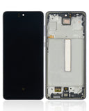 Replacement OLED Assembly With Frame Compatible with Samsung Galaxy A73 (A735 / 2022) (Refurbished) (Gray)