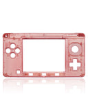 Replacement Mid-Frame Housing Compatible with Nintendo (Game Console Parts) Nintendo 3DS (Red)
