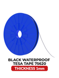 Double-Sided Acrylic Waterproof Black Tape (1MM x 25M) (Tesa Model # 75620) Compatible with tesa