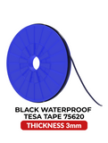 Double-Sided Acrylic Waterproof Black Tape (3MM x 25M) (Tesa Model # 75620) Compatible with tesa