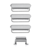 Replacement Hard Buttons (Power / Volume / Switch) Compatible with Apple iPhone 6S (Silver)