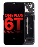 Replacement OLED Assembly With Frame Compatible with OnePlus 6T (A6010 / A6013) (Aftermarket Plus) (Mirror Black)