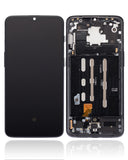 Replacement OLED Assembly With Frame Compatible with OnePlus 6T (A6010 / A6013) (Aftermarket Plus) (Mirror Black)