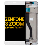 Replacement LCD Assembly With Frame Compatible with Asus ZenFone 3 Zoom (ZE553KL / 2017) (Refurbished) (White)