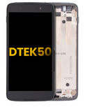 Replacement LCD Assembly With Frame Compatible with BlackBerry DTEK50 (Refurbished) (Black)