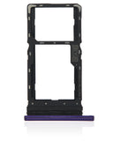 Replacement Dual Sim Card Tray Compatible with Motorola Moto G8 Play (XT2015 / 2019) (Purple)