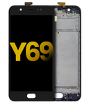 Replacement LCD Assembly With Frame Compatible with Vivo Y69 (Refurbished) (Matte Black)
