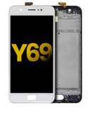 Replacement LCD Assembly With Frame Compatible with Vivo Y69 (Refurbished) (White)