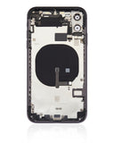 Replacement Back Housing W/ Small Components Pre-Installed Compatible with Apple iPhone 11 (No Logo) (Aftermarket Plus) (Black)