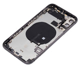 Replacement Back Housing W/ Small Components Pre-Installed Compatible with Apple iPhone 11 (No Logo) (Aftermarket Plus) (Black)