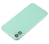 Replacement Back Housing W/ Small Components Pre-Installed Compatible with Apple iPhone 11 (No Logo) (Aftermarket Plus) (Green)
