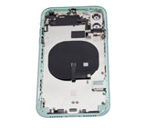 Replacement Back Housing W/ Small Components Pre-Installed Compatible with Apple iPhone 11 (No Logo) (Aftermarket Plus) (Green)