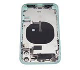 Replacement Back Housing W/ Small Components Pre-Installed Compatible with Apple iPhone 11 (No Logo) (Aftermarket Plus) (Green)