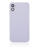 Replacement Back Housing W/ Small Components Pre-Installed Compatible with Apple iPhone 11 (No Logo) (Aftermarket Plus) (Purple)