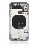 Replacement Back Housing W/ Small Components Pre-Installed Compatible with Apple iPhone 11 (No Logo) (Aftermarket Plus) (Purple)