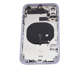 Replacement Back Housing W/ Small Components Pre-Installed Compatible with Apple iPhone 11 (No Logo) (Aftermarket Plus) (Purple)