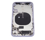 Replacement Back Housing W/ Small Components Pre-Installed Compatible with Apple iPhone 11 (No Logo) (Aftermarket Plus) (Purple)