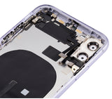 Replacement Back Housing W/ Small Components Pre-Installed Compatible with Apple iPhone 11 (No Logo) (Aftermarket Plus) (Purple)