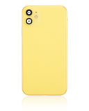 Replacement Back Housing W/ Small Components Pre-Installed Compatible with Apple iPhone 11 (No Logo) (Aftermarket Plus) (Yellow)