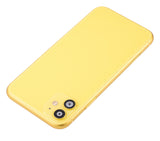 Replacement Back Housing W/ Small Components Pre-Installed Compatible with Apple iPhone 11 (No Logo) (Aftermarket Plus) (Yellow)