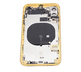 Replacement Back Housing W/ Small Components Pre-Installed Compatible with Apple iPhone 11 (No Logo) (Aftermarket Plus) (Yellow)